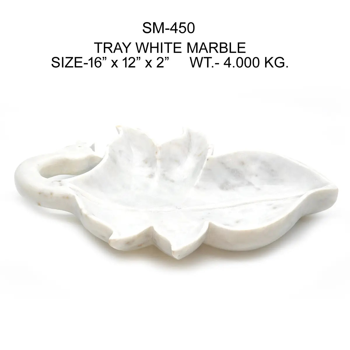 TRAY WHITE MARBLE